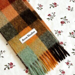 Acne Studios Multicolor Checkered Scarf